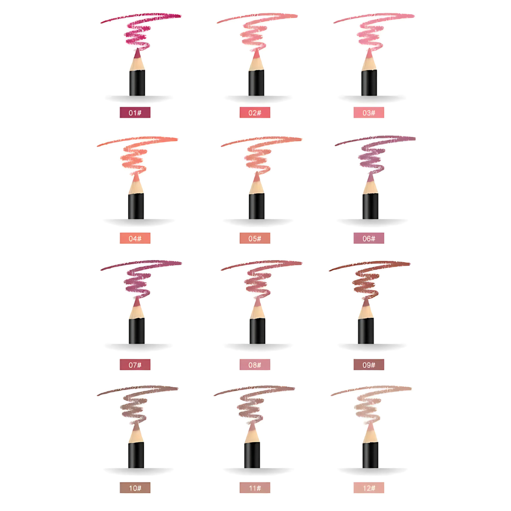 Barrier-Friendly Lip Liners (12PCS)